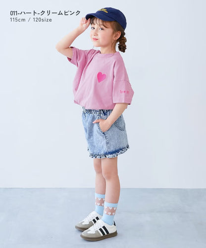 日本童裝 dev!rock 刺繡圖案上衣 100-160cm 女童款 夏季 TOPS