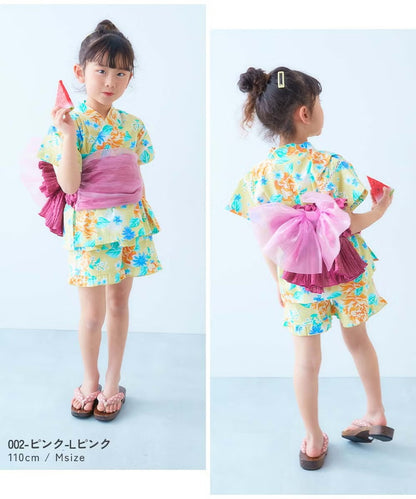日本童裝 dev!rock 日本甚平緞帶 日本浴衣緞帶 日本和服 90-160cm 女童款 夏季  日本夏祭慶典特輯
