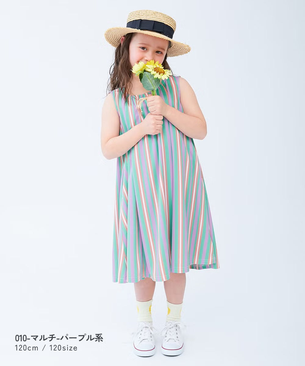 日本童裝 dev!rock 吸汗速乾 接觸冷感涼感 全印花背心裙 100-140cm 女童款 夏季 DRESSES