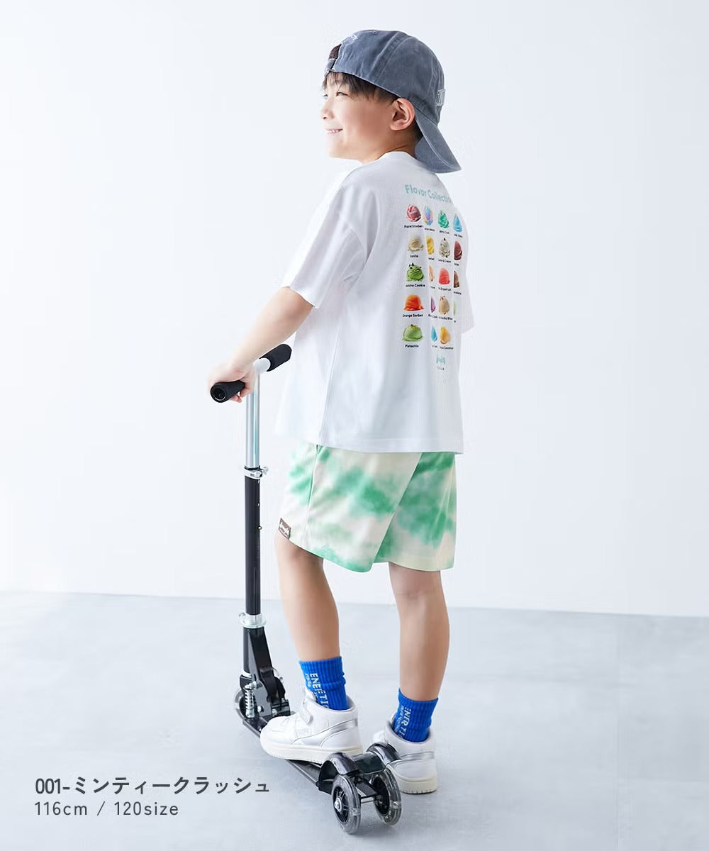 日本童裝 dev!rock 吸汗速乾 接觸冷感涼感 扎染短褲 100-160cm 男童款/女童款 夏季 PANTS