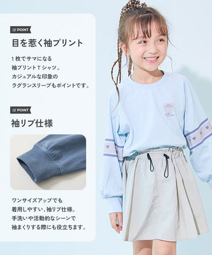 日本童裝 dev!rock 印花長袖上衣 100-160cm 女童款 秋季 TOPS