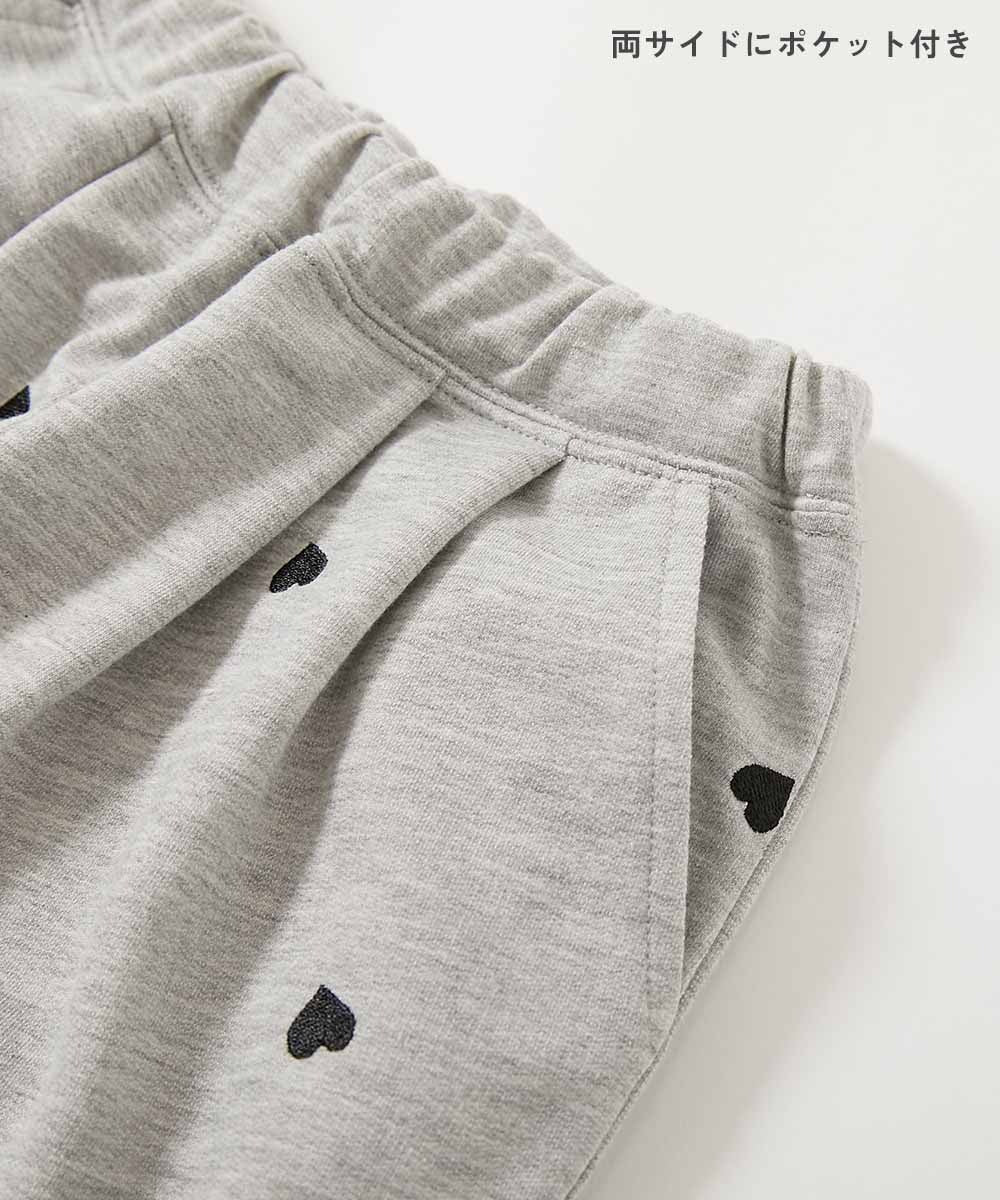 日本童裝 dev!rock 心型刺繡運動褲 100-160cm 女童款 秋季 PANTS