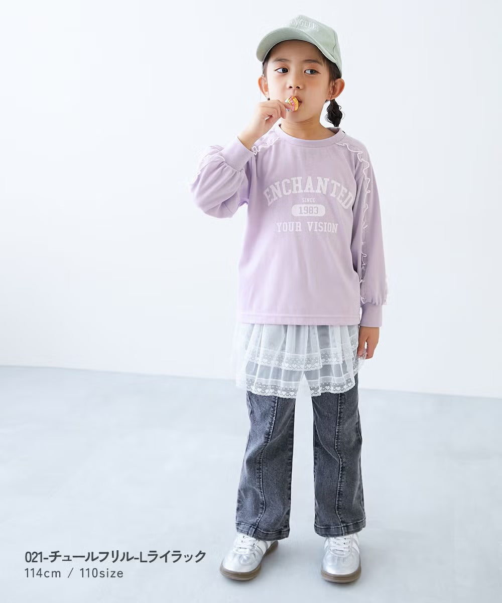 日本童裝 dev!rock 可愛肩袖上衣 100-160cm 女童款 秋季 TOPS