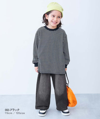 日本童裝 dev!rock 闊腿牛仔長褲 100-160cm 男童款/女童款 秋季 PANTS