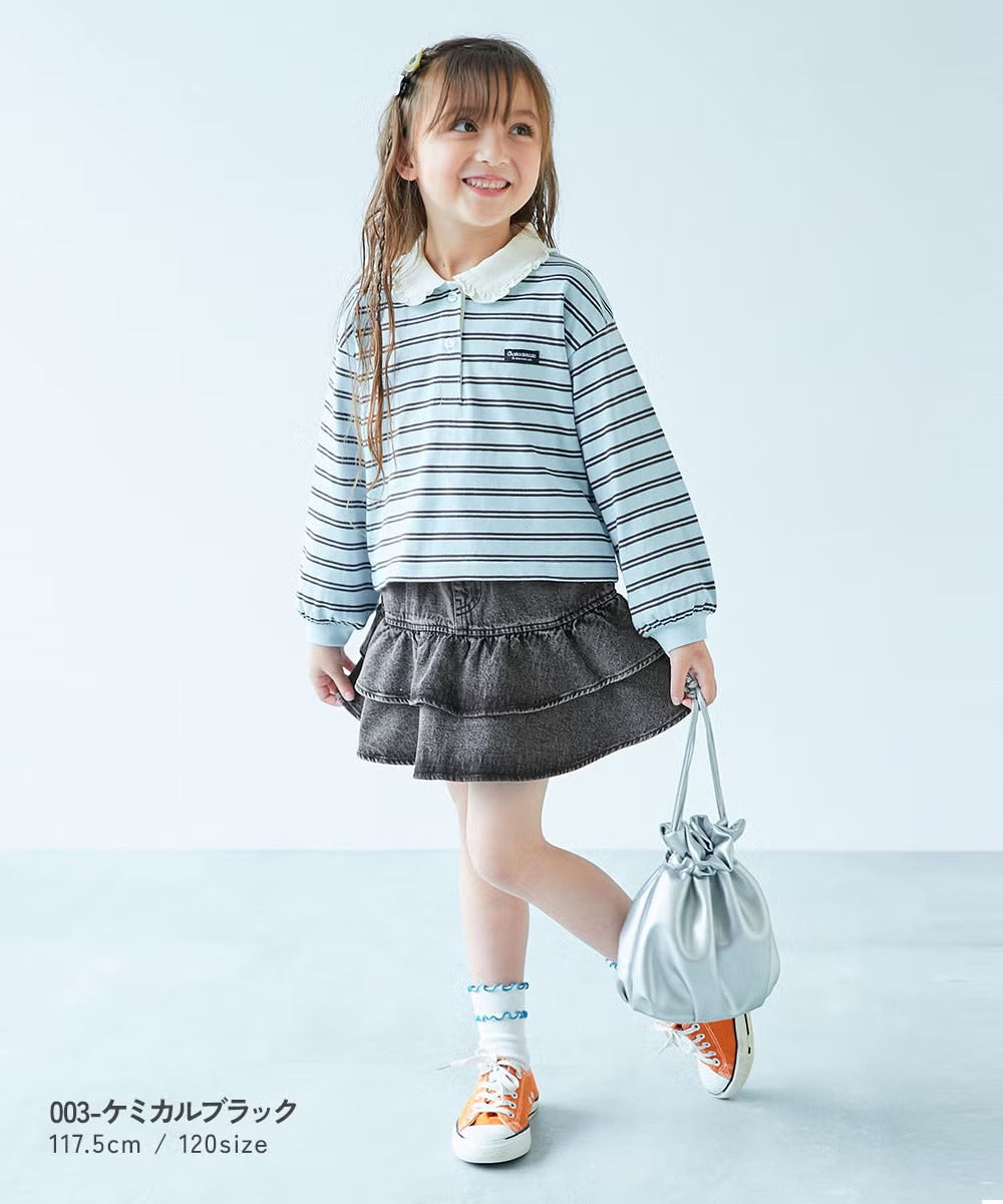 日本童裝 dev!rock 層層疊牛仔短裙 100-140cm 女童款 秋季 SKIRTS