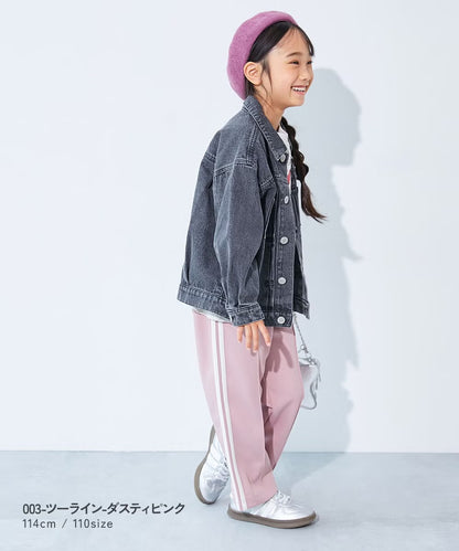 日本童裝 dev!rock 側邊條紋寬腿運動褲 100-160cm 男童款/女童款 秋季 PANTS