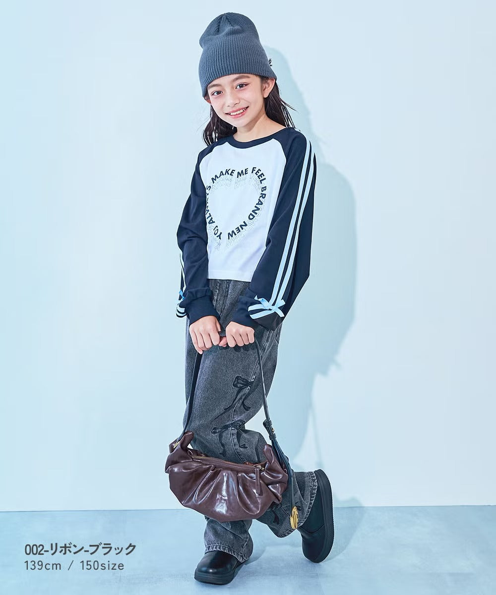 日本童裝 dev!rock 牛仔闊腿褲 120-160cm 女童款 冬季 PANTS