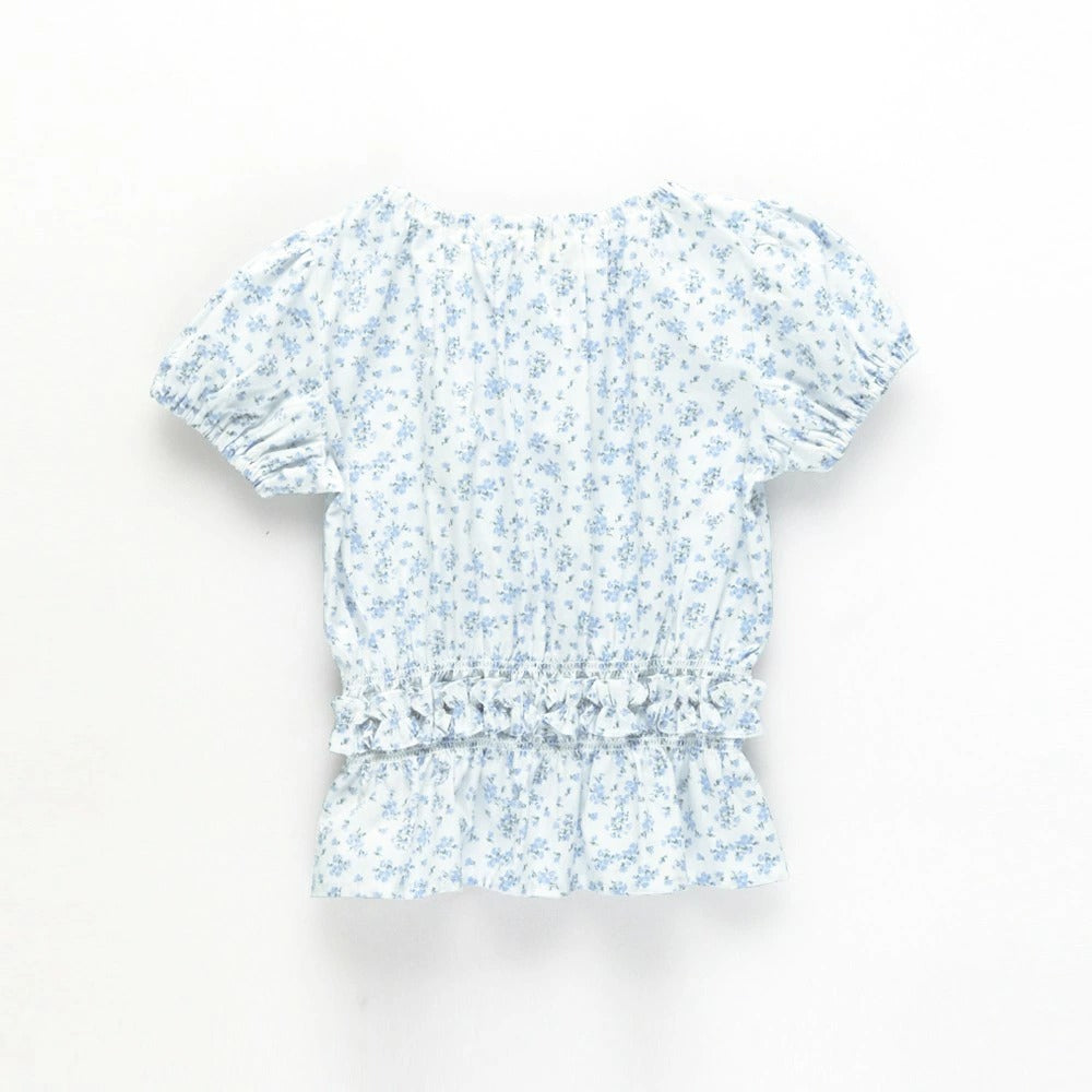 日本童裝 Branshes 束腰短袖上衣 80-130cm 女童款 夏季 TOPS