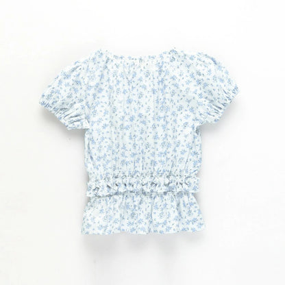 日本童裝 Branshes 束腰短袖上衣 80-130cm 女童款 夏季 TOPS