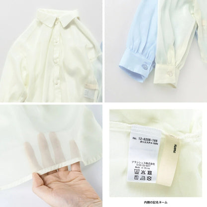 日本童裝 Branshes 薄紗長袖襯衫 80-150cm 女童款 夏季 TOPS OUTERWEAR
