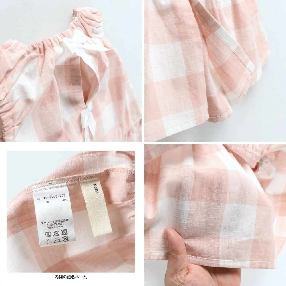 日本童裝 Branshes 後開衩無袖上衣 80-150cm 女童款 夏季 TOPS
