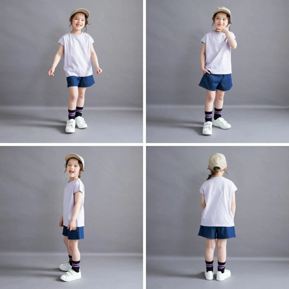 日本童裝 Branshes 純色牛仔短褲 100-150cm 女童款 夏季 PANTS