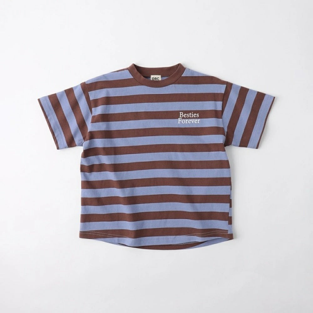 日本童裝 Branshes 間條短袖上衣 100-150cm 男童款 夏季 TOPS