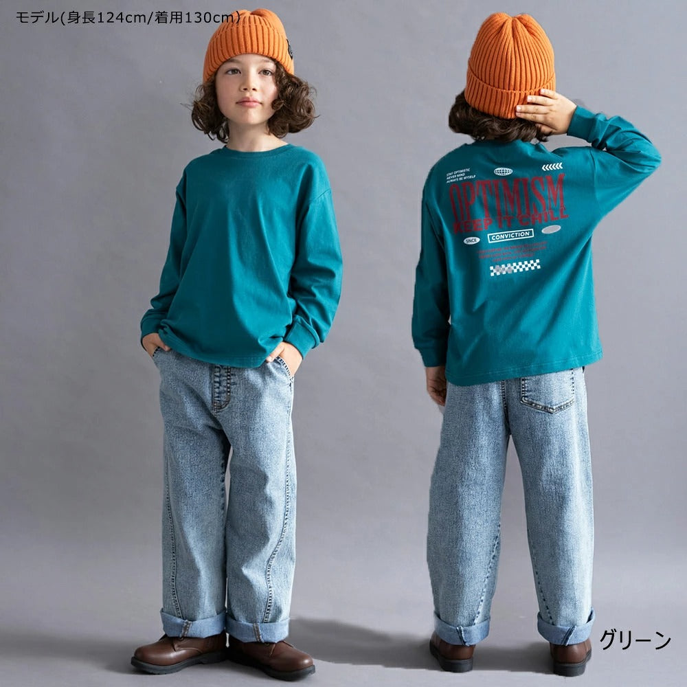日本童裝 Branshes 印花長袖上衣 100-160cm 男童款/女童款 秋季 TOPS