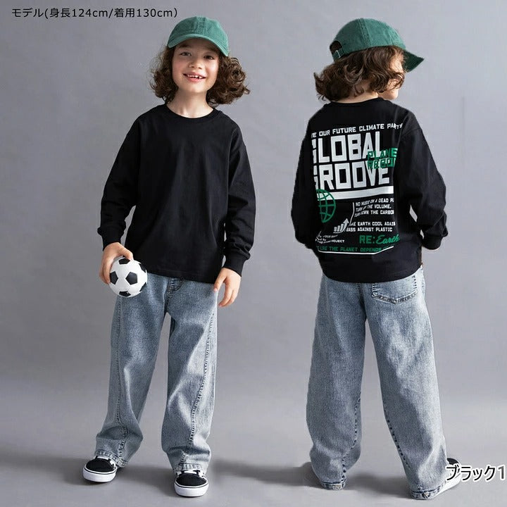 日本童裝 Branshes 印花長袖上衣 100-160cm 男童款/女童款 秋季 TOPS