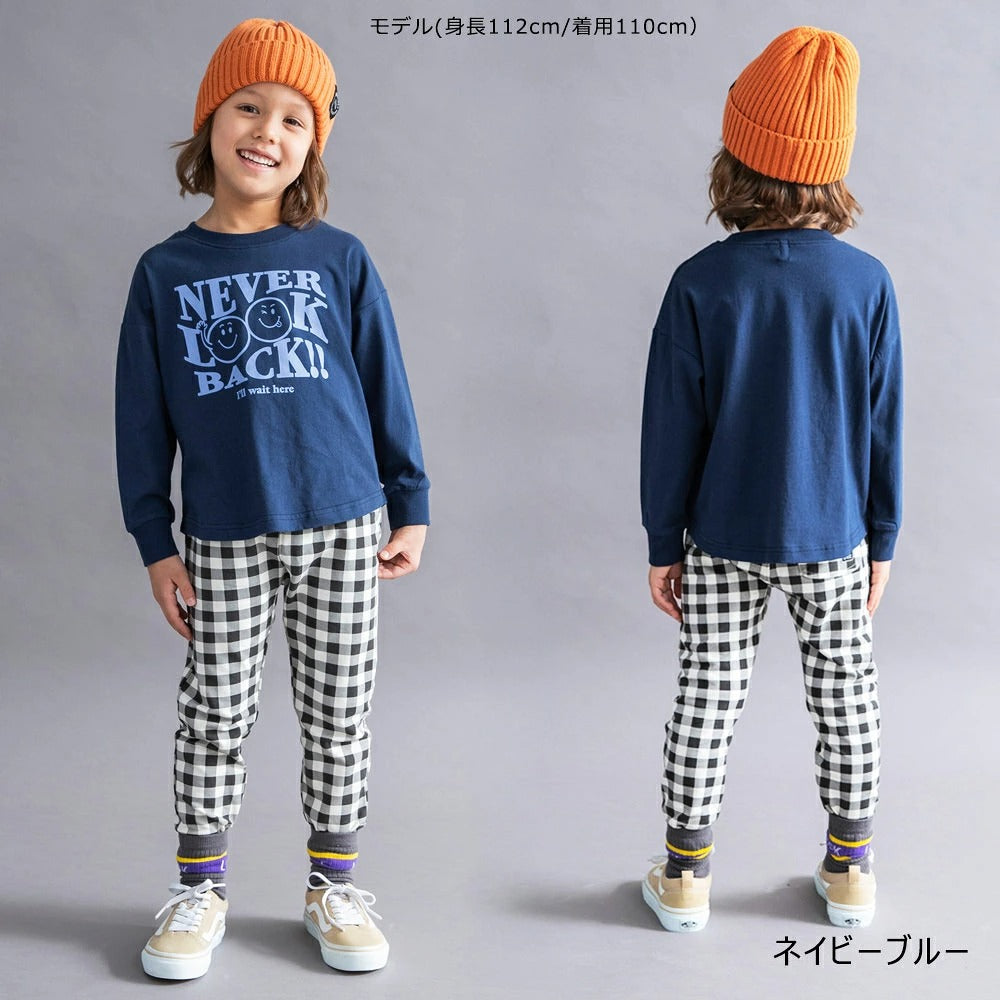 日本童裝 Branshes 寬鬆印花長袖上衣 100-150cm 男童款/女童款 秋季 TOPS