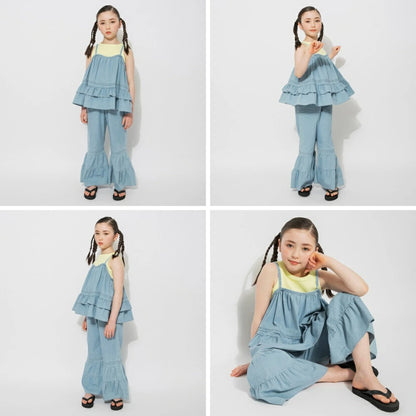 日本童裝 Branshes【Ou? by EDWIN】牛仔吊帶背心 90-150cm 女童款 夏季 TOPS