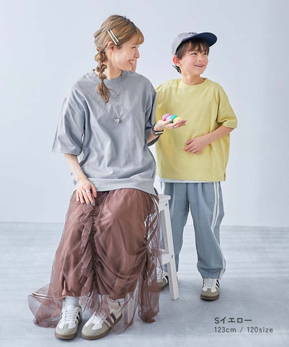 日本童裝 dev!rock 耐穿 耐洗不易變形 親子裝 純色短袖上衣 80-160cm 男童款/女童款 TOPS 夏季