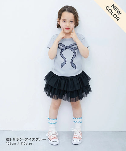 日本童裝 dev!rock 印花短袖上衣 100-160cm 女童款 夏季 TOPS