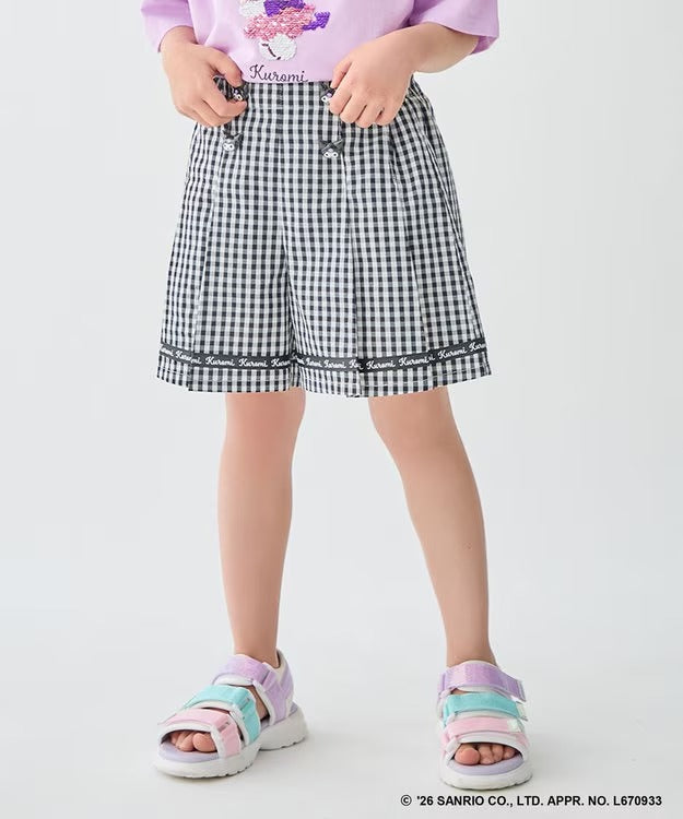 日本童裝 aF#a325 x Sanrio 圓弧鈕扣短褲 100-150cm 女童款 夏季 PANTS