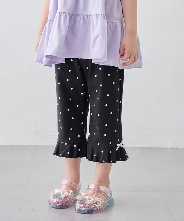 日本童裝 aF#a325 接觸冷感 花邊七分褲 90-140cm 女童款 夏季 PANTS
