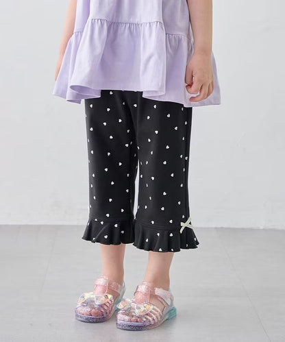日本童裝 aF#a325 接觸冷感 花邊七分褲 90-140cm 女童款 夏季 PANTS