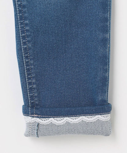 日本童裝 aF#a325 彈力貓咪口袋長褲 100-150cm 女童款 夏季 PANTS