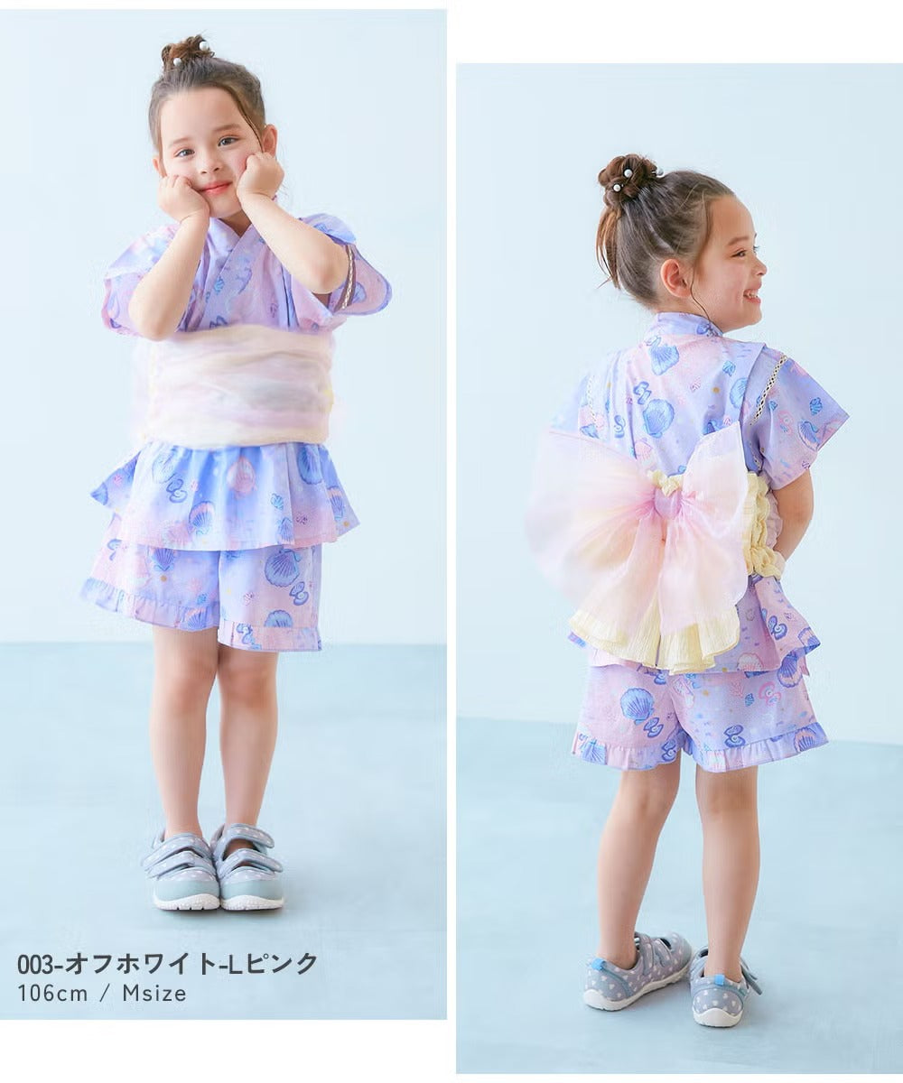 日本童裝 dev!rock 日本甚平緞帶 日本浴衣緞帶 日本和服 90-160cm 女童款 夏季  日本夏祭慶典特輯