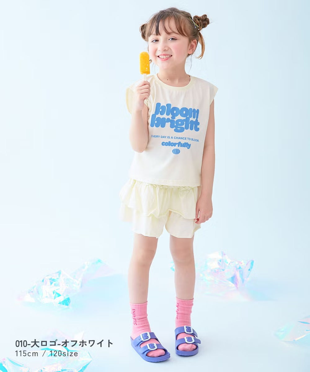 日本童裝 dev!rock 吸汗速乾 接觸冷感涼感 背心裙褲兩件套裝 100-160cm 女童款 夏季 TOPS PANTS