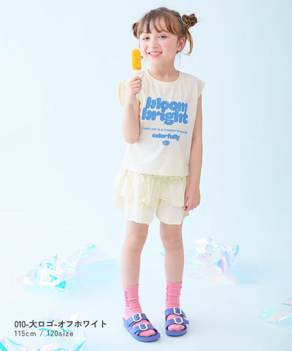 日本童裝 dev!rock 吸汗速乾 接觸冷感涼感 背心裙褲兩件套裝 100-160cm 女童款 夏季 TOPS PANTS