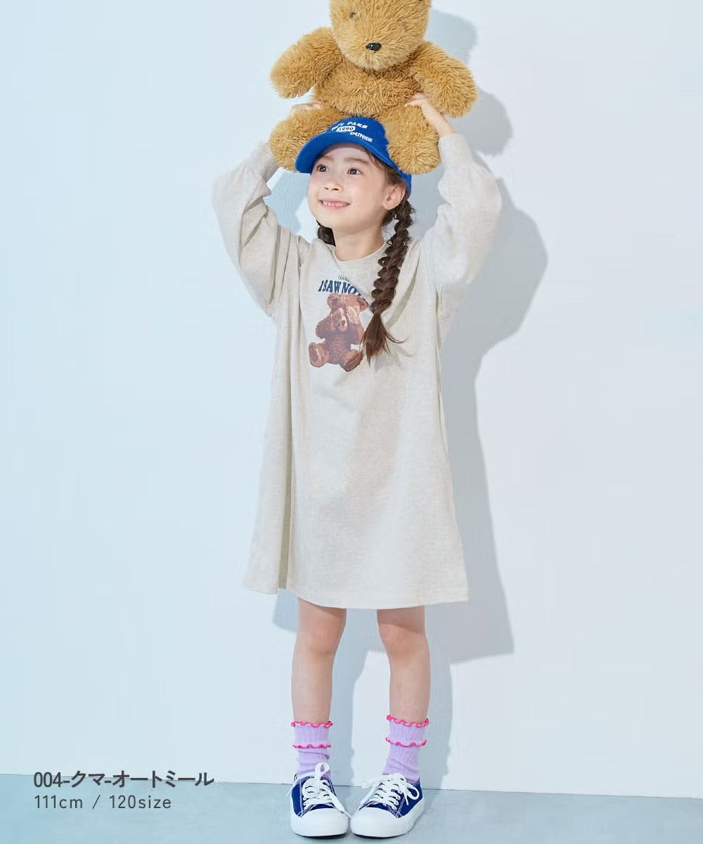 日本童裝 dev!rock 印花長袖連身裙 100-160cm 女童款 秋季 DRESSES