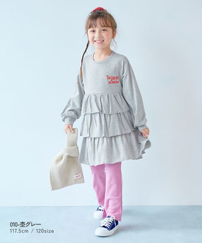 日本童裝 dev!rock 蛋糕層字母印花連身裙 100-160cm 女童款 秋季 DRESSES