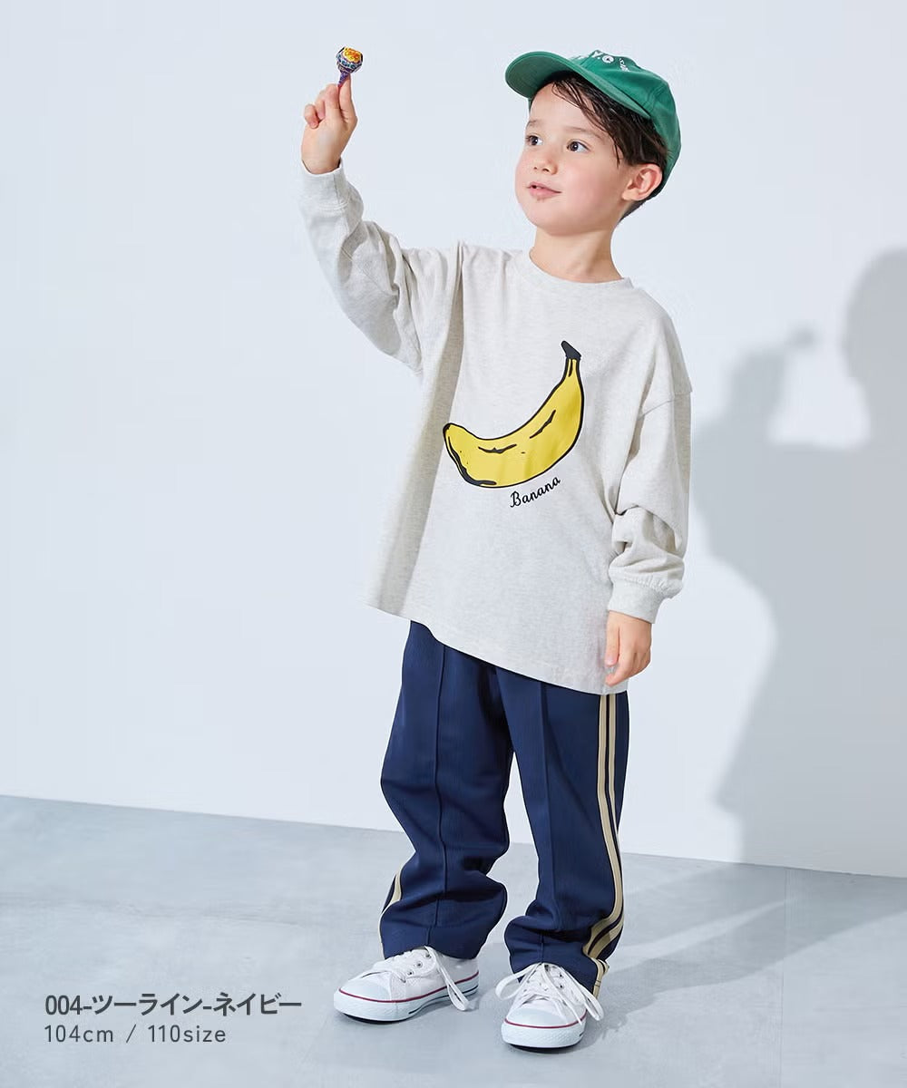 日本童裝 dev!rock 側邊條紋寬腿運動褲 100-160cm 男童款/女童款 秋季 PANTS