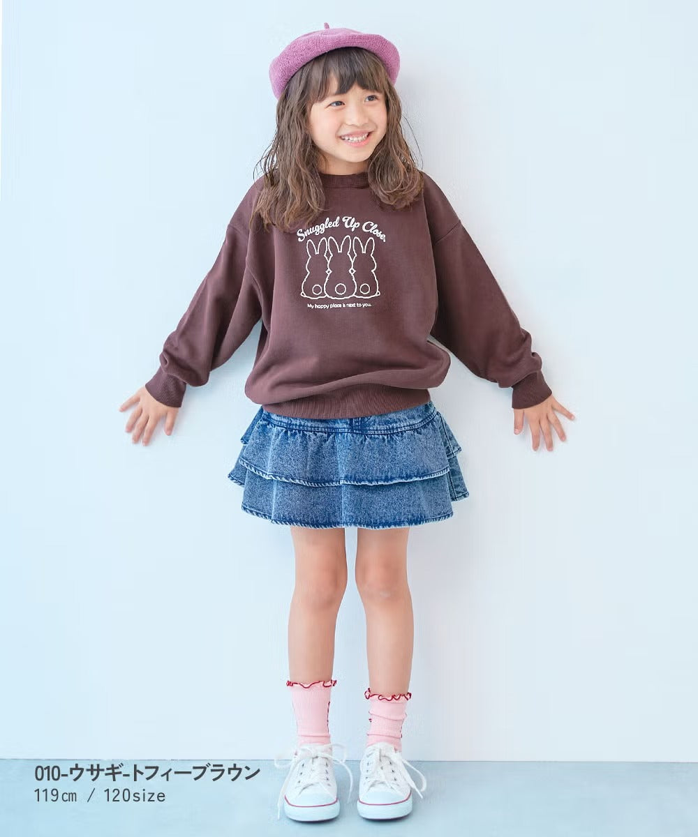 日本童裝 dev!rock 印花長袖衛衣 90-140cm 女童款 冬季 TOPS