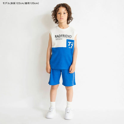 日本童裝 Branshes 撞色華夫格短褲 80-150cm 男童款 夏季 PANTS
