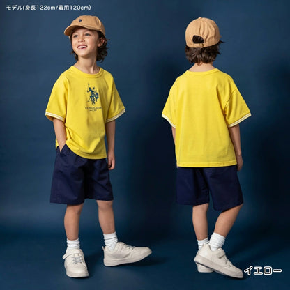 日本童裝 Branshes 【U.S. POLO ASSN.】珠地短袖上衣 90-150cm 男童款 夏季 TOPS