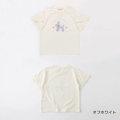 日本童裝 Branshes 吸水速乾 荷葉邊袖短袖上衣 80-150cm 女童款 夏季 TOPS