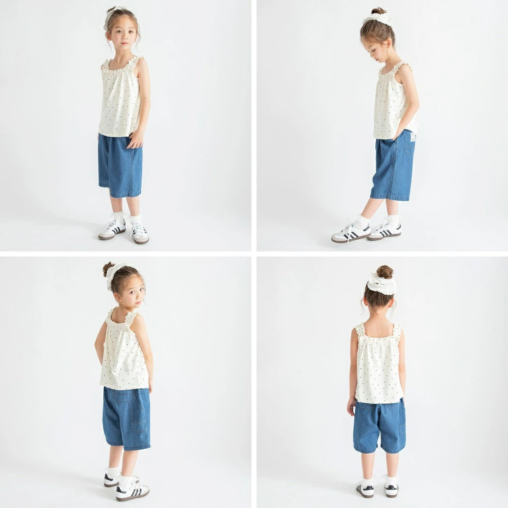 日本童裝 Branshes 接觸冷感 荷葉邊吊帶背心 80-150cm 女童款 夏季 TOPS