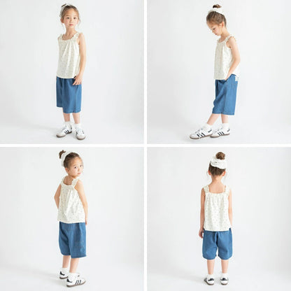 日本童裝 Branshes 接觸冷感 荷葉邊吊帶背心 80-150cm 女童款 夏季 TOPS