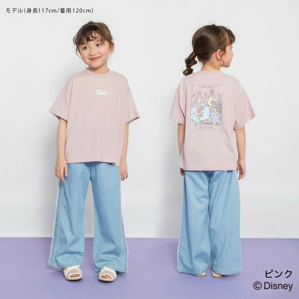日本童裝 Branshes x Disney 公主印花上衣 100-150cm 女童款 夏季 TOPS
