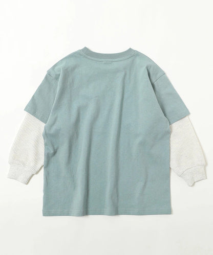 日本童裝 dev!rock 假兩件上衣 100-160cm 男童款 TOPS 春季