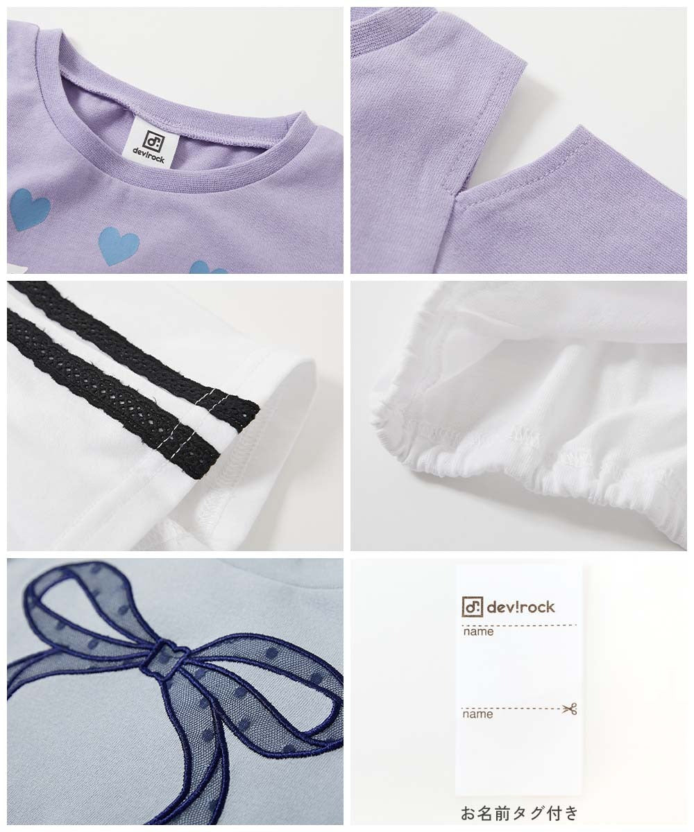 日本童裝 dev!rock 印花短袖上衣 100-160cm 女童款 夏季 TOPS