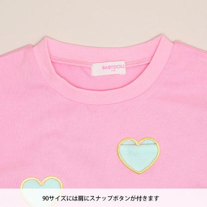 日本童裝 BDL 愛心上衣及吊帶上衣套裝 90-140cm 女童款 夏季 TOPS