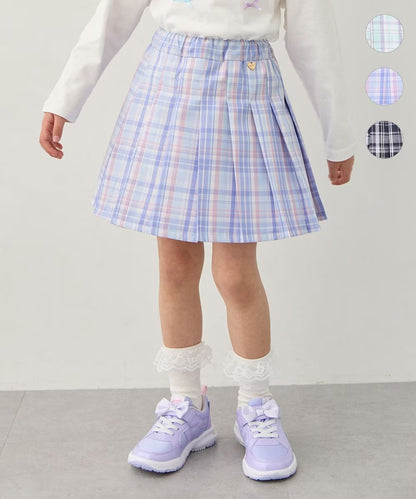 日本童裝 aF#a325 格紋百褶 110-150cm 女童款 夏季 SKIRTS