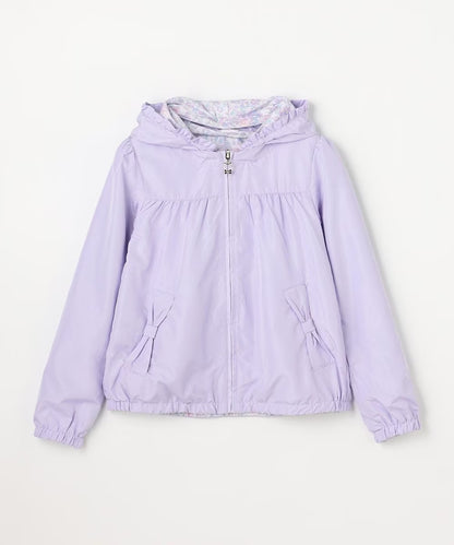 日本童裝 aF#a325 2Way 防水系列 雙面兩著 帽可拆 花邊風褸 100-150cm 女童款 春季 OUTERWEAR