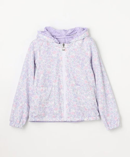 日本童裝 aF#a325 2Way 防水系列 雙面兩著 帽可拆 花邊風褸 100-150cm 女童款 春季 OUTERWEAR