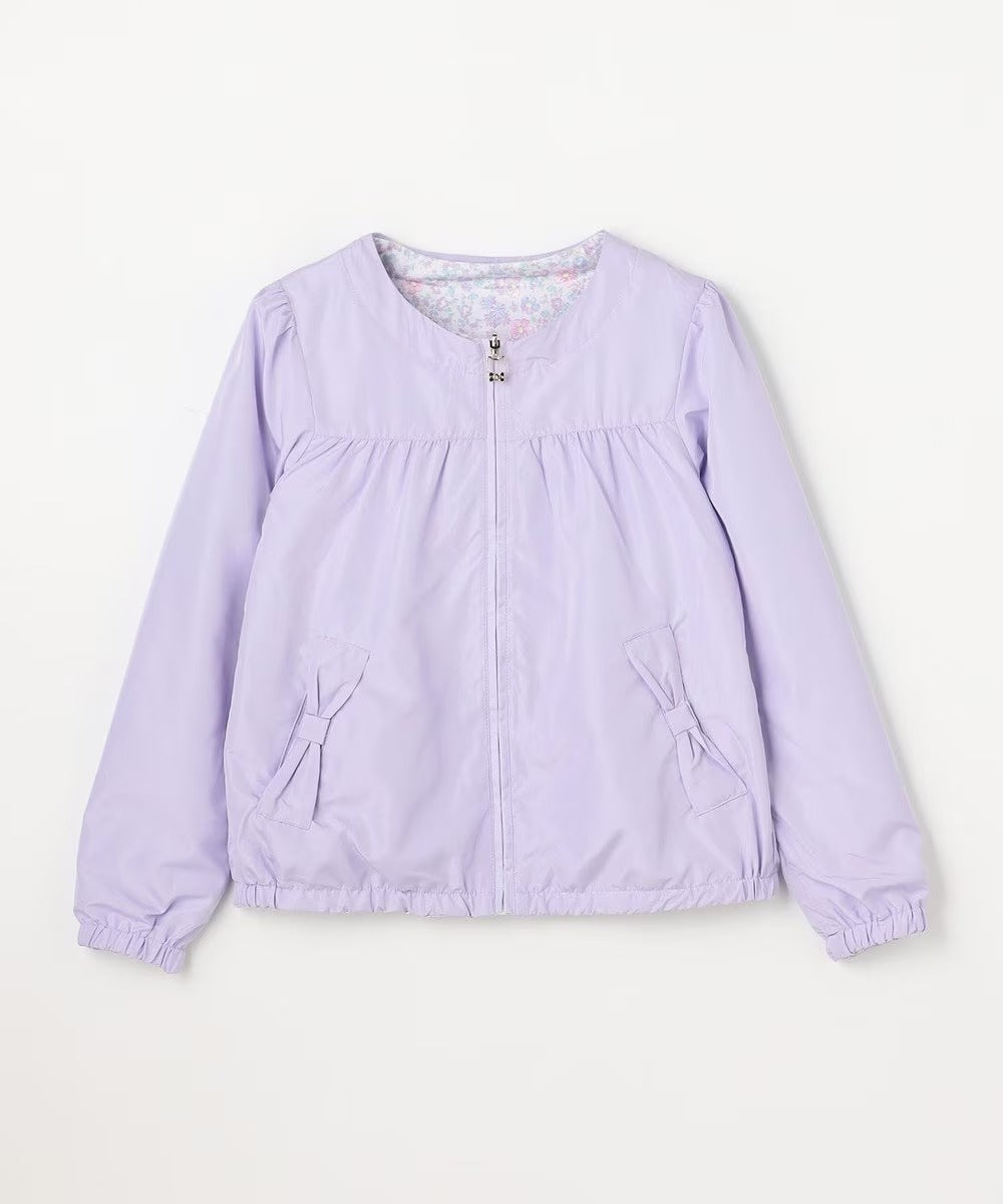 日本童裝 aF#a325 2Way 防水系列 雙面兩著 帽可拆 花邊風褸 100-150cm 女童款 春季 OUTERWEAR