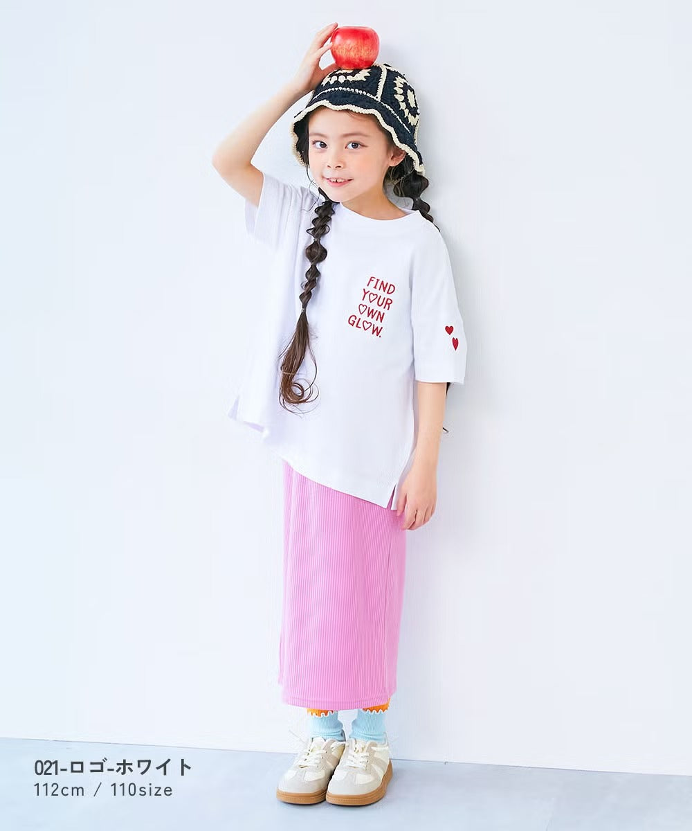 日本童裝 dev!rock 刺繡圖案上衣 100-160cm 女童款 夏季 TOPS