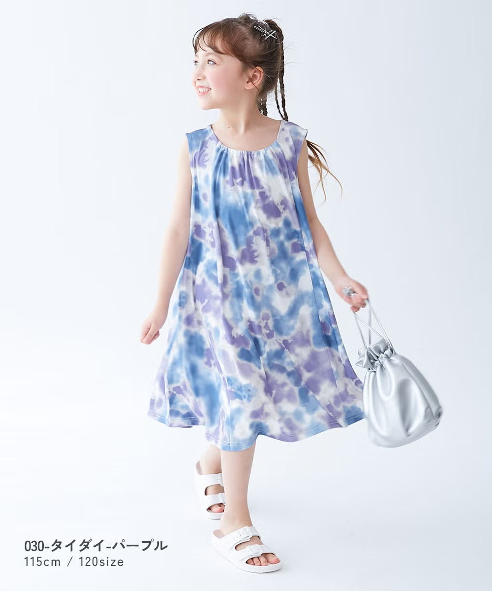 日本童裝 dev!rock 吸汗速乾 接觸冷感涼感 全印花背心裙 100-140cm 女童款 夏季 DRESSES