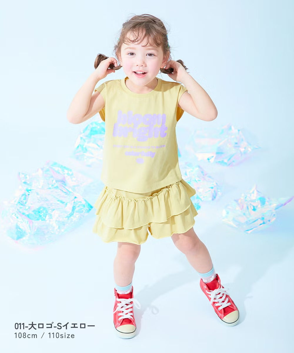 日本童裝 dev!rock 吸汗速乾 接觸冷感涼感 背心裙褲兩件套裝 100-160cm 女童款 夏季 TOPS PANTS
